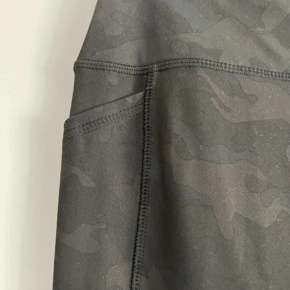 RBX M Black Camo Side pockets Full Length leggings Style CR6887 - Picture 3 of 6